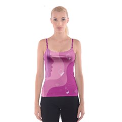 Online Woman Beauty Purple Spaghetti Strap Top by Mariart