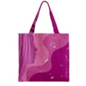 Online Woman Beauty Purple Zipper Grocery Tote Bag View2