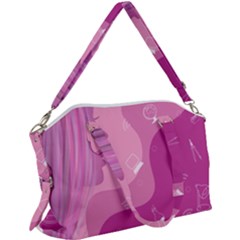 Online Woman Beauty Purple Canvas Crossbody Bag