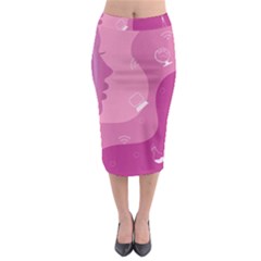 Online Woman Beauty Purple Midi Pencil Skirt by Mariart