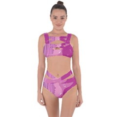 Online Woman Beauty Purple Bandaged Up Bikini Set  by Mariart