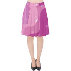 Online Woman Beauty Purple Velvet High Waist Skirt by Mariart