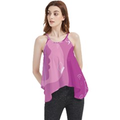 Online Woman Beauty Purple Flowy Camisole Tank Top