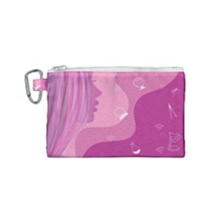 Online Woman Beauty Purple Canvas Cosmetic Bag (small) by Mariart