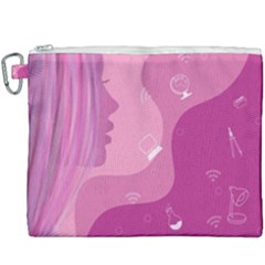 Online Woman Beauty Purple Canvas Cosmetic Bag (xxxl)