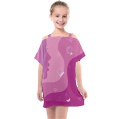 Online Woman Beauty Purple Kids  One Piece Chiffon Dress by Mariart