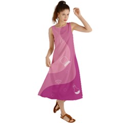 Online Woman Beauty Purple Summer Maxi Dress by Mariart