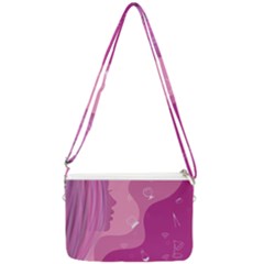 Online Woman Beauty Purple Double Gusset Crossbody Bag by Mariart