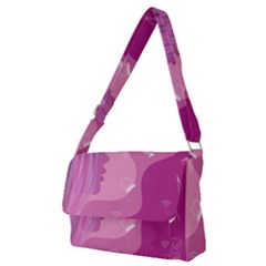 Online Woman Beauty Purple Full Print Messenger Bag (m) by Mariart