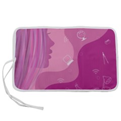 Online Woman Beauty Purple Pen Storage Case (s)