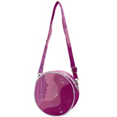 Online Woman Beauty Purple Crossbody Circle Bag