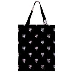 Man Head Caricature Drawing Pattern Zipper Classic Tote Bag by dflcprintsclothing