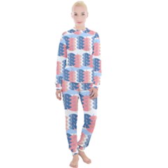 Fish Texture Rosa Blue Sea Women s Lounge Set