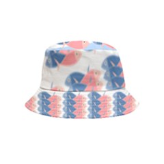 Fish Texture Rosa Blue Sea Bucket Hat (kids) by HermanTelo