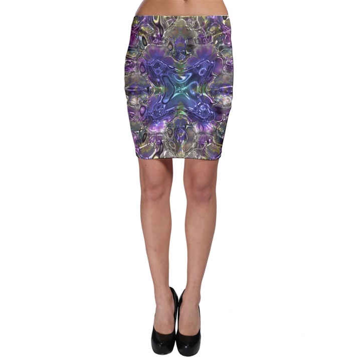 Metallizer Factory Glass Bodycon Skirt