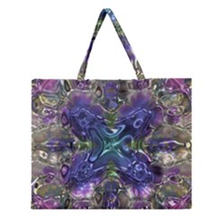 Metallizer Factory Glass Zipper Large Tote Bag by Mariart