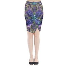 Metallizer Factory Glass Midi Wrap Pencil Skirt by Mariart