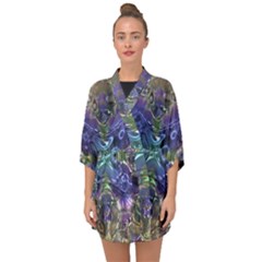 Metallizer Factory Glass Half Sleeve Chiffon Kimono by Mariart