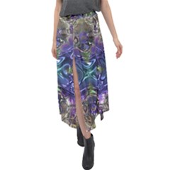 Metallizer Factory Glass Velour Split Maxi Skirt by Mariart