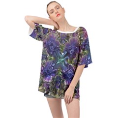 Metallizer Factory Glass Oversized Chiffon Top by Mariart