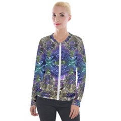 Metallizer Factory Glass Velvet Zip Up Jacket