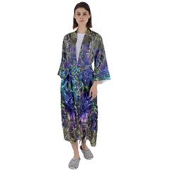 Metallizer Factory Glass Maxi Satin Kimono by Mariart