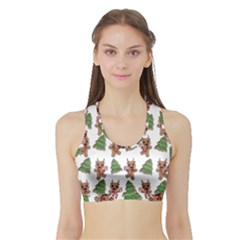 Gingerbread Krampus Sports Bra With Border by Valentinaart