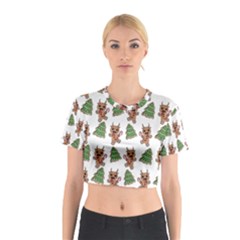 Gingerbread Krampus Cotton Crop Top by Valentinaart