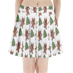 Gingerbread Krampus Pleated Mini Skirt