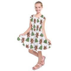 Gingerbread Krampus Kids  Short Sleeve Dress by Valentinaart