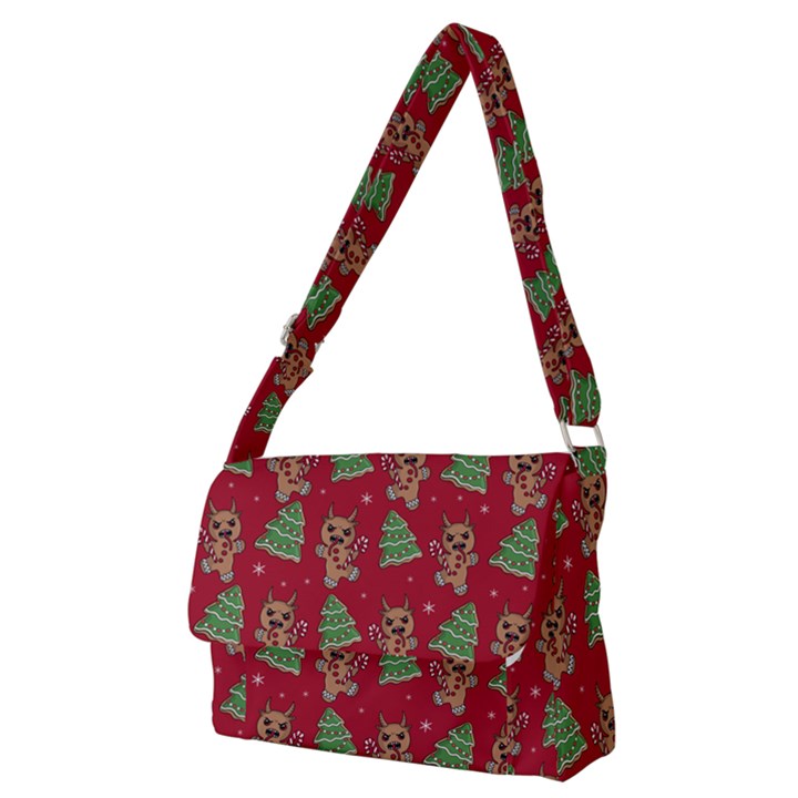 Gingerbread Krampus Full Print Messenger Bag (M)