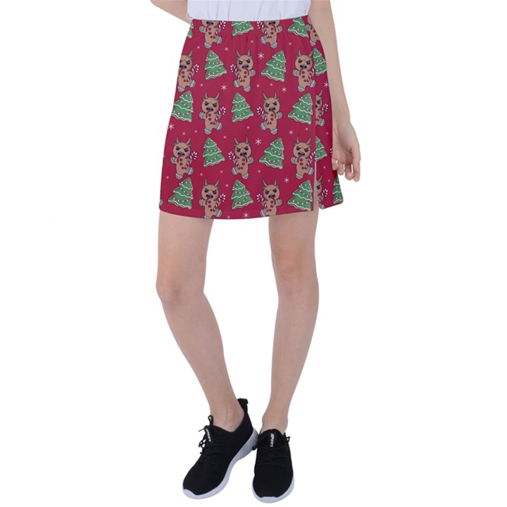 Gingerbread Krampus Tennis Skirt