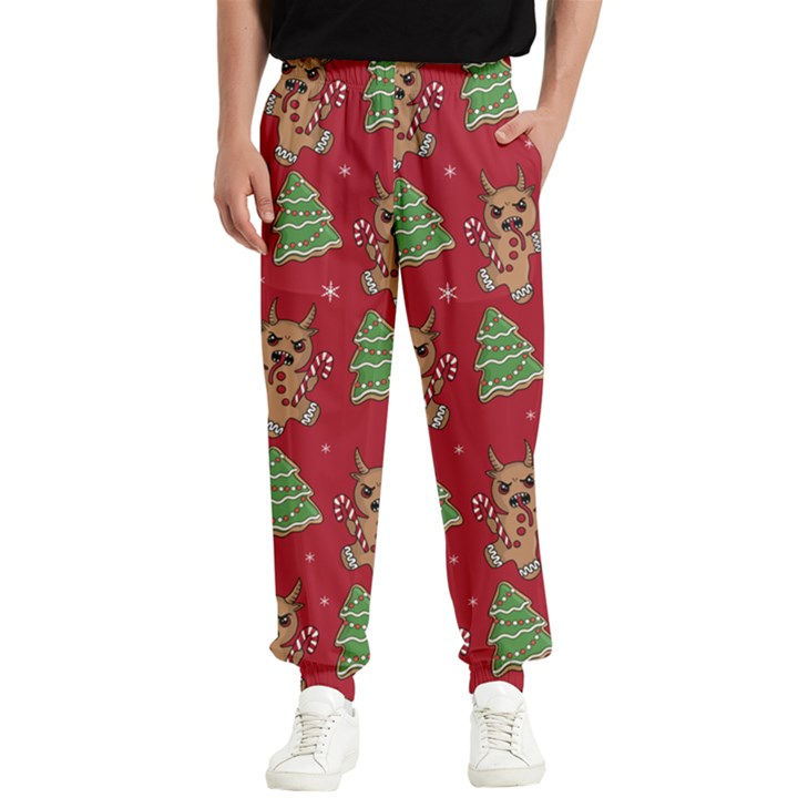 Gingerbread Krampus Men s Elastic Waist Pants