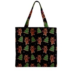 Gingerbread Krampus Zipper Grocery Tote Bag by Valentinaart