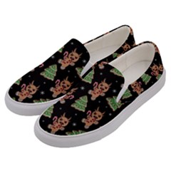 Gingerbread Krampus Men s Canvas Slip Ons by Valentinaart