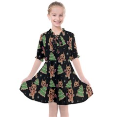 Gingerbread Krampus Kids  All Frills Chiffon Dress