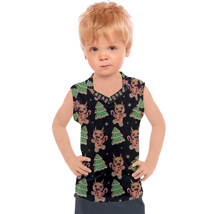 Gingerbread Krampus Kids  Sport Tank Top