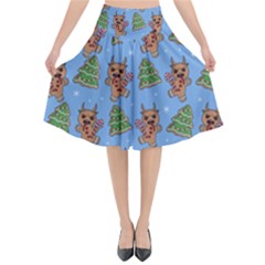 Gingerbread Krampus Flared Midi Skirt by Valentinaart