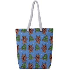 Gingerbread Krampus Full Print Rope Handle Tote (small) by Valentinaart