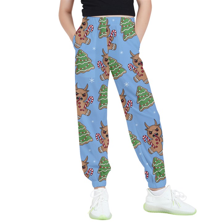 Gingerbread Krampus Kids  Elastic Waist Pants