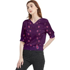 Love Is So Big In The Natures Mosaic Quarter Sleeve Blouse