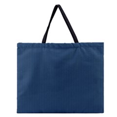 Aegean Blue - Zipper Large Tote Bag by FashionLane