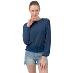 Aegean Blue - Banded Bottom Chiffon Top by FashionLane