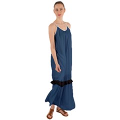 Aegean Blue - Cami Maxi Ruffle Chiffon Dress by FashionLane