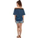 Aegean Blue - Off Shoulder Short Sleeve Top View2