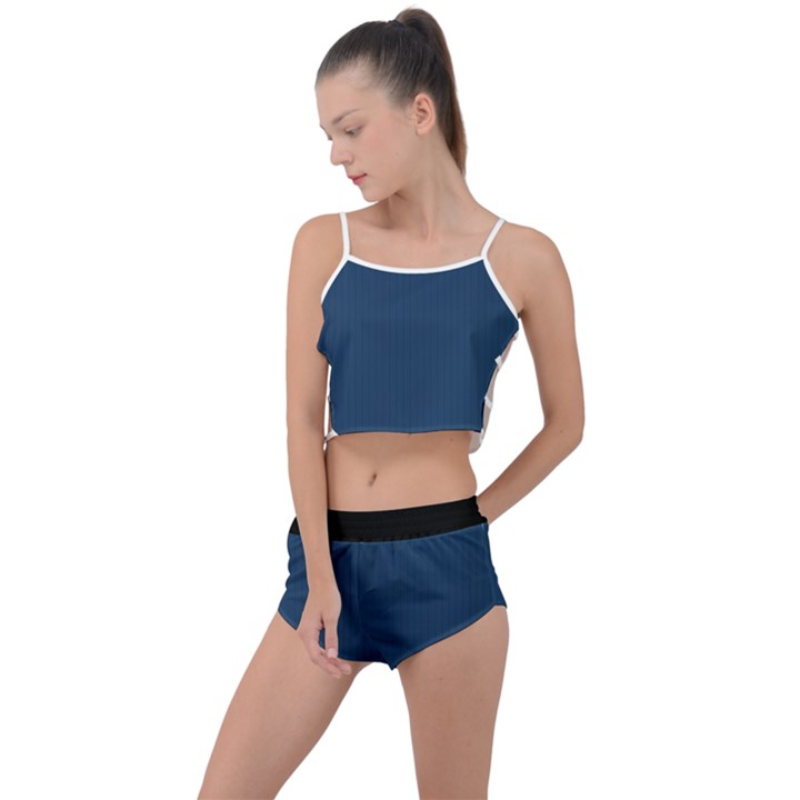 Aegean Blue - Summer Cropped Co-Ord Set