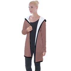 Blast-off Bronze - Longline Hooded Cardigan by FashionLane