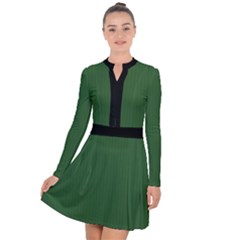 Basil Green - Long Sleeve Panel Dress by FashionLane