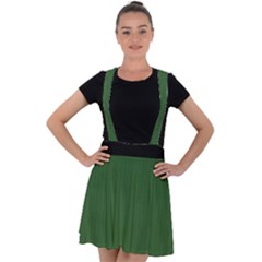 Basil Green - Velvet Suspender Skater Skirt by FashionLane