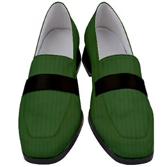 Basil Green - Women s Chunky Heel Loafers by FashionLane